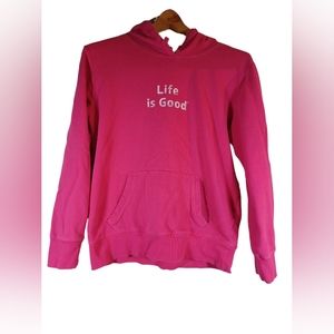 Life Is Good Women's Fuscia Hoodie Size Medium